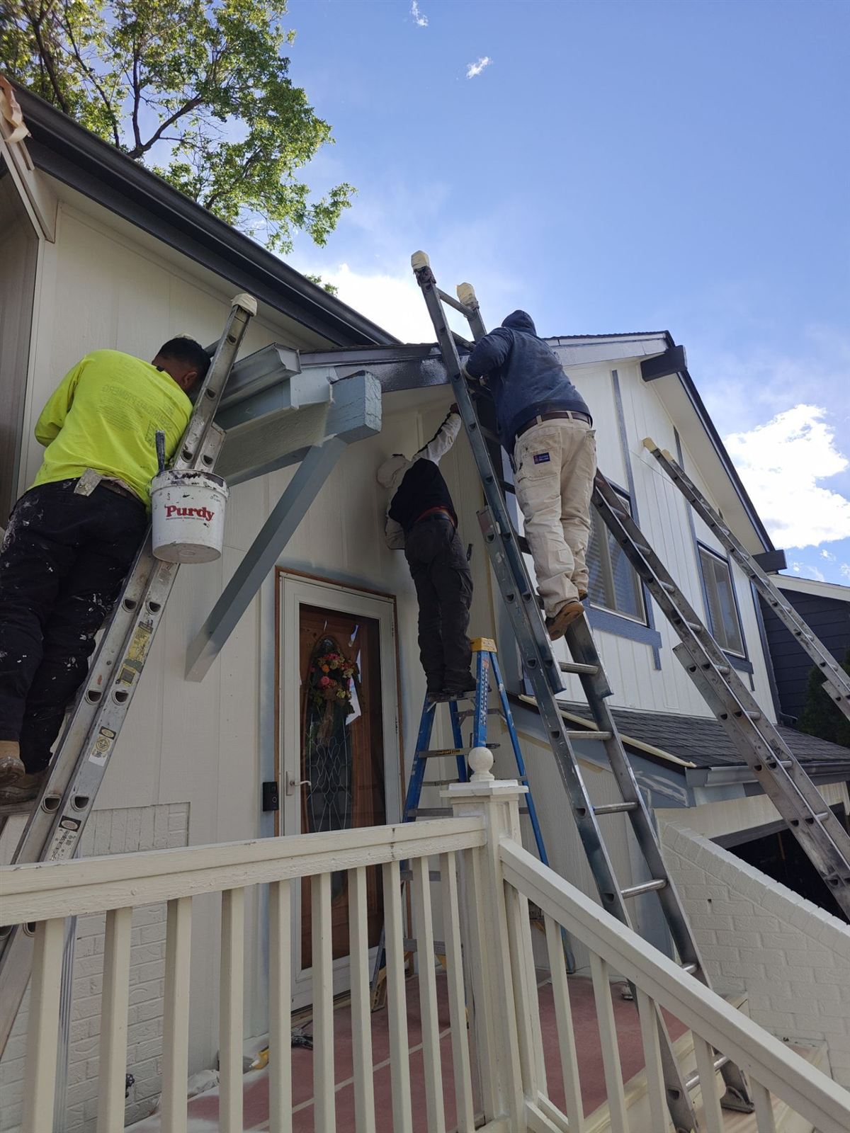 Freshly painted home exterior in Arvada, Colorado