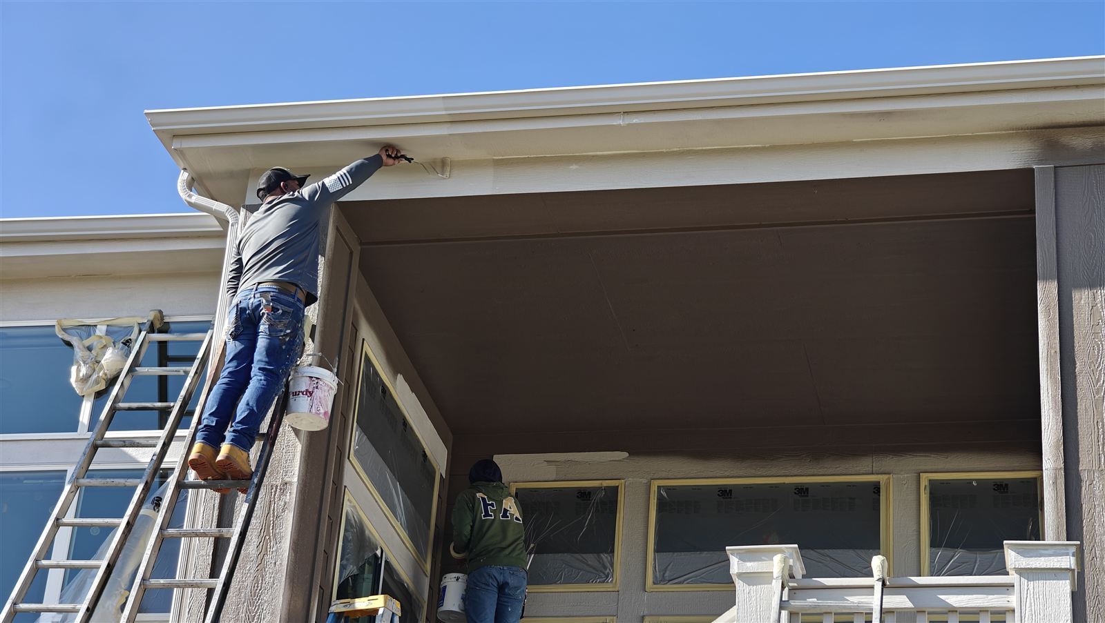 Residential exterior painting project near Lakewood, Colorado