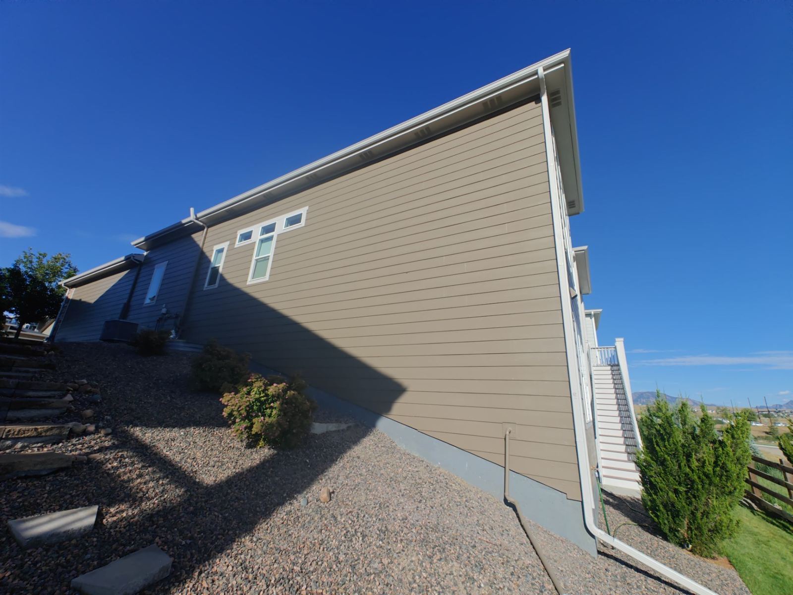 Completed exterior repaint of a home near Golden, Colorado